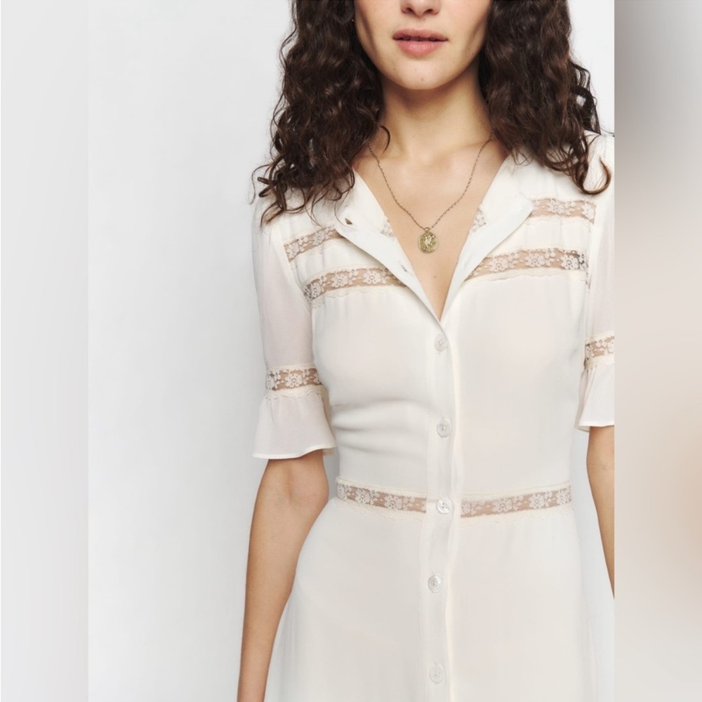 New with tags Reformation Woodson dress in white size 6